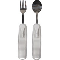 Large Handled Fork and Spoon Set