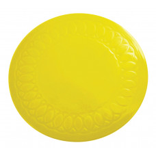 Silicone Rubber Anti Slip Circular Mat/Coaster 19 cm - Colour Yellow