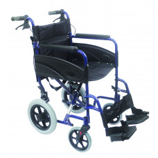 Compact Transport Aluminium Wheelchair (Blue)