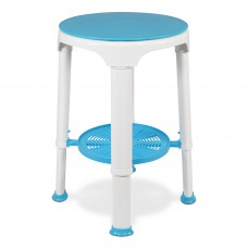 Shower Stool with Svivel Seat and Shelf