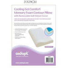 Cooling Gel Comfort Memory Foam Contour Pillow with Removable Soft Velvet Cover - On Request