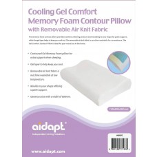 Cooling Gel Comfort Memory Foam Contour Pillow with Removable Soft Air Knit Fabric - On Request