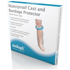 Waterproof Cast and Bandage Protector for use whilst Showering/Bathing - Adult Short Leg