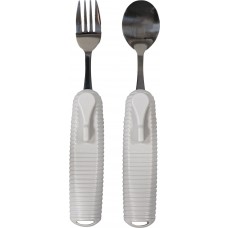 Large Handled Fork and Spoon Set