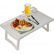 Folding Bed Tray Table with Accessory Holders