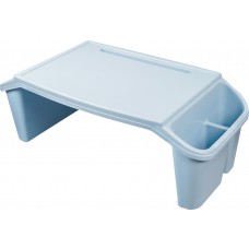 Plastic Bed Tray with Side Storage (Col. Blue)