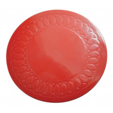 Silicone Rubber Anti Slip Circular Mat/Coaster 19 cm - Colour Red